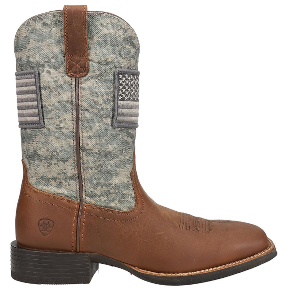 Ariat Sport Patriotic Pull On Square Toe Boots