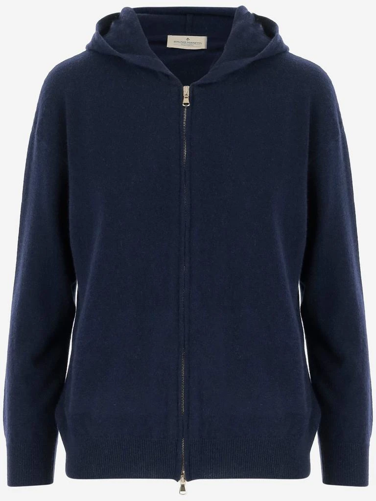 BRUNO MANETTI Bruno Manetti Hooded Zip Sweater 1