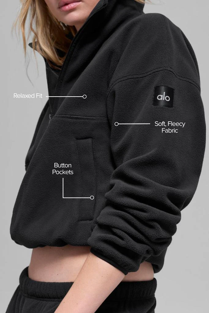 Alo Polar Fleece Retreat Cover Up - Black 2