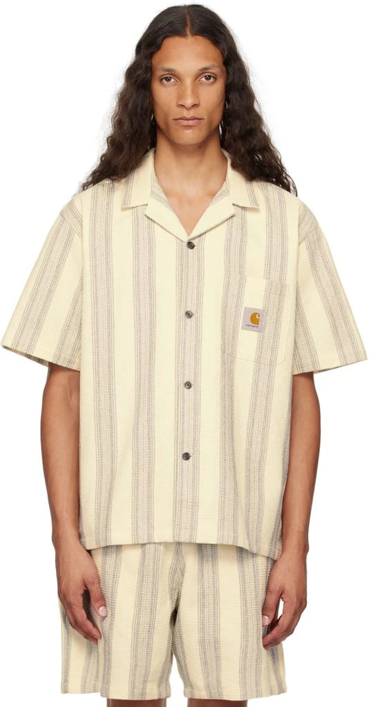 Carhartt WIP Beige Dodson Stripe Shirt 1