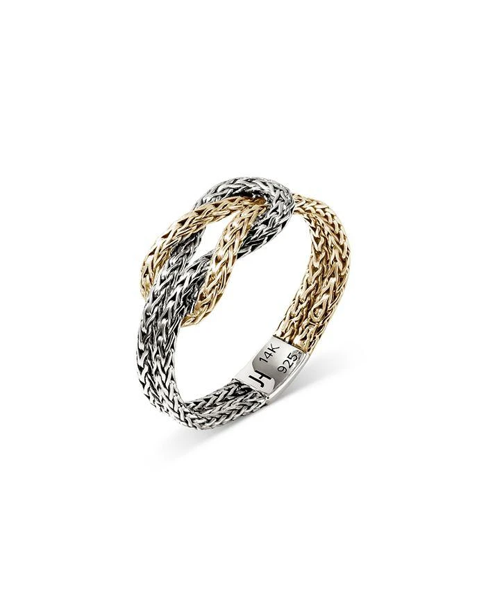 John Hardy 14K Yellow Gold & Sterling Silver Love Knot Ring 1