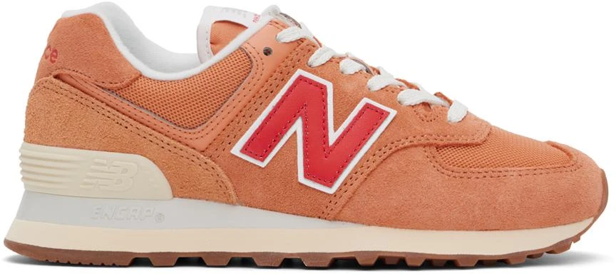 New Balance Orange 574 Sneakers 1