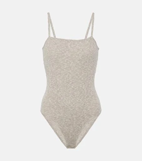 Magda Butrym Knitted linen and cotton bodysuit 1