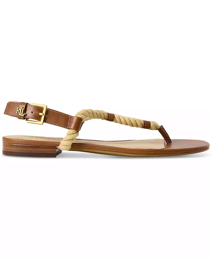 【Lauren Ralph Lauren】Women's Everly Thong Flat Sandals Lauren Ralph Lauren Women's Everly Thong Flat Sandals - Macy's