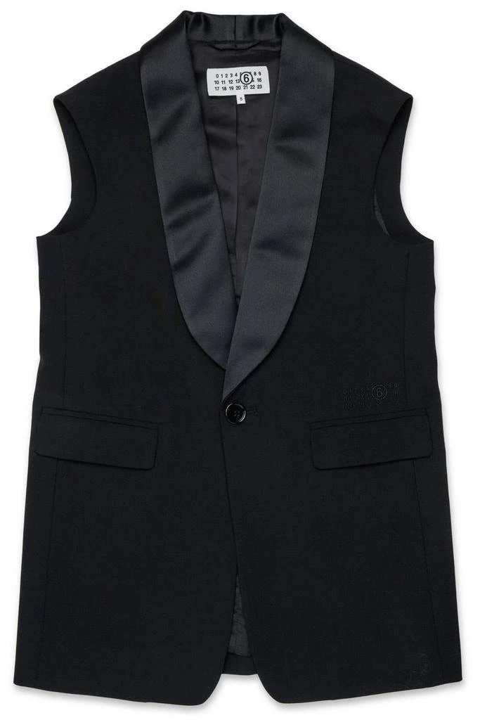 MM6 MM6 Maison Margiela Kids Single-Breasted Sleeveless Jacket