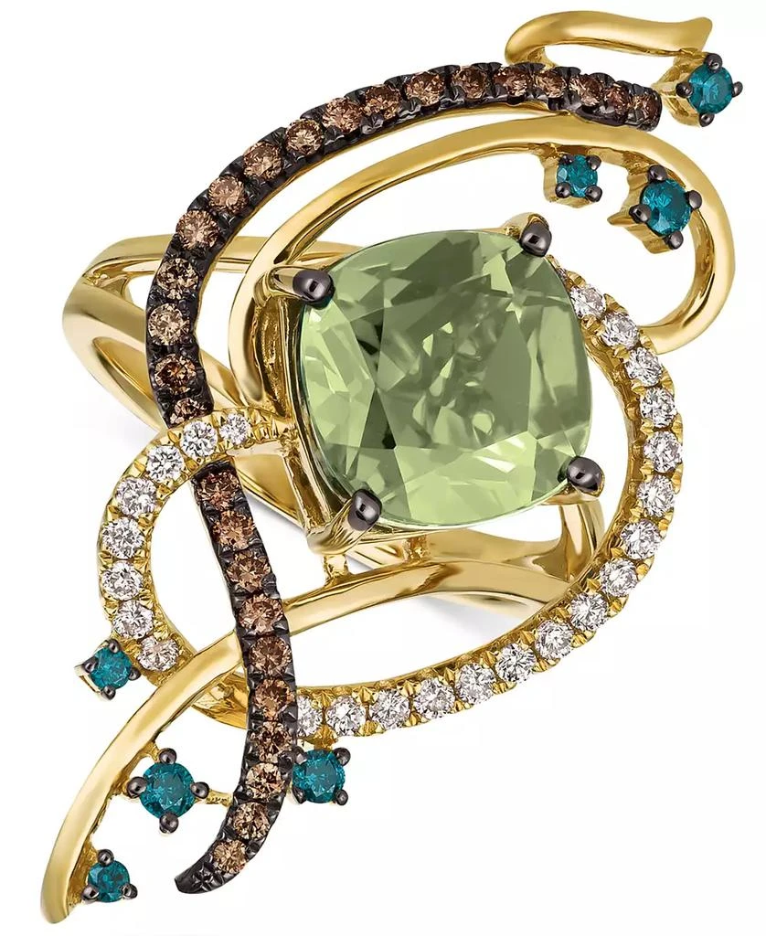 Le Vian Exotics® Crazy Collection® Mint Julep Quartz™ (3-1/4 ct. t.w.) 
Diamond (3/4 ct. t.w.) Statement Ring in 14k Gold 1