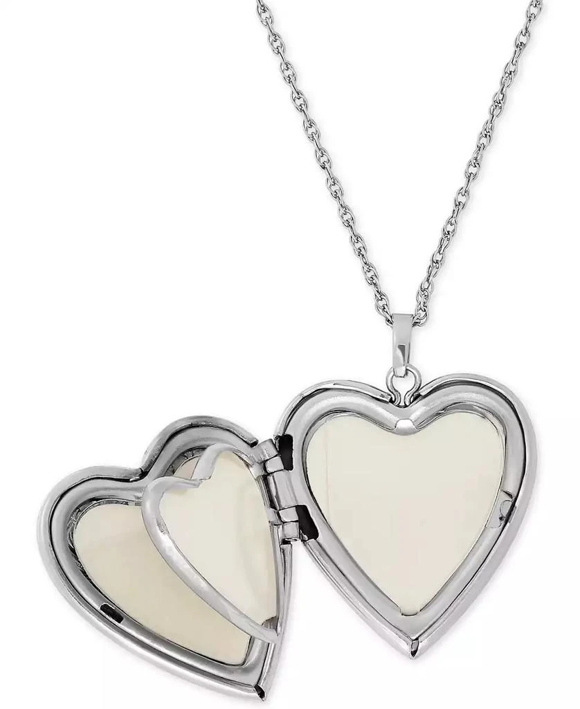 Macy's 4-Photo Engraved Heart Locket in Sterling Silver 2