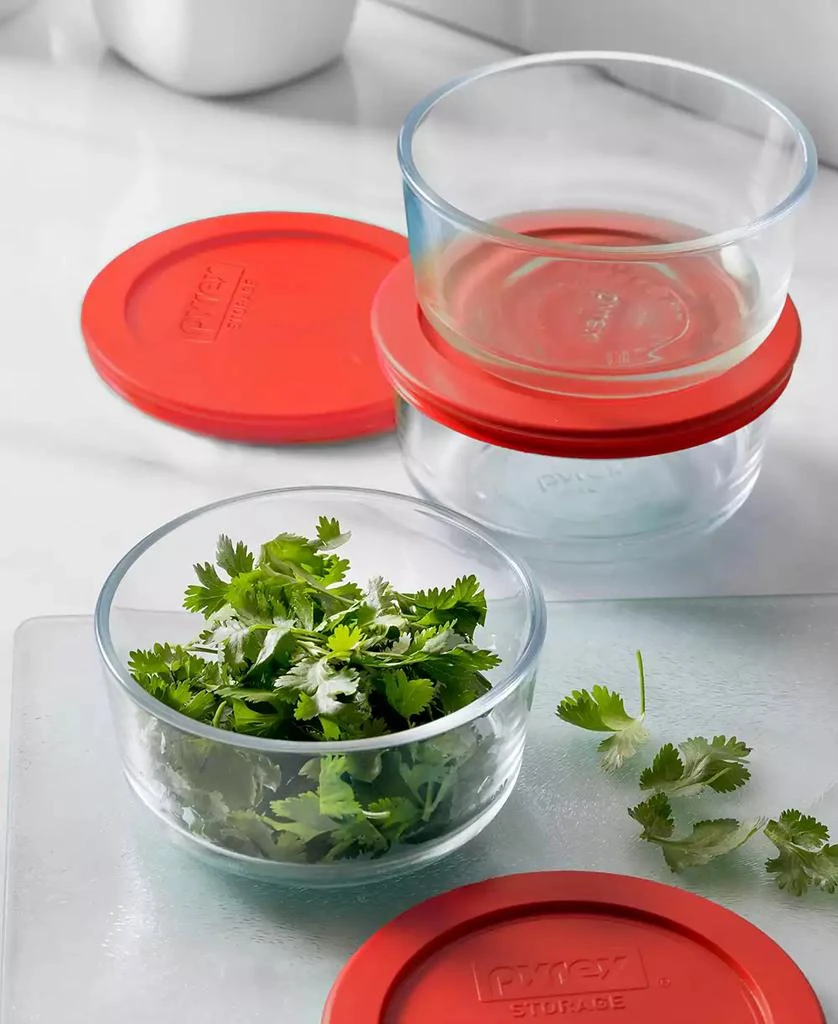 Pyrex 2-Cup Round Glass Storage Containers, 3-Pack 6