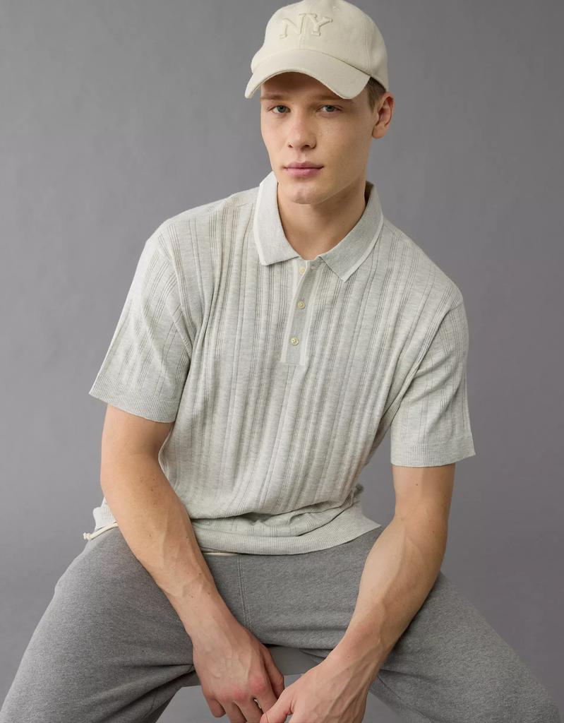 AE AE Weekend Tipped Sweater Polo Shirt