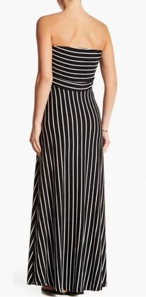 chinese dress ladies Strapless Stripe Maxi Dress main image 0