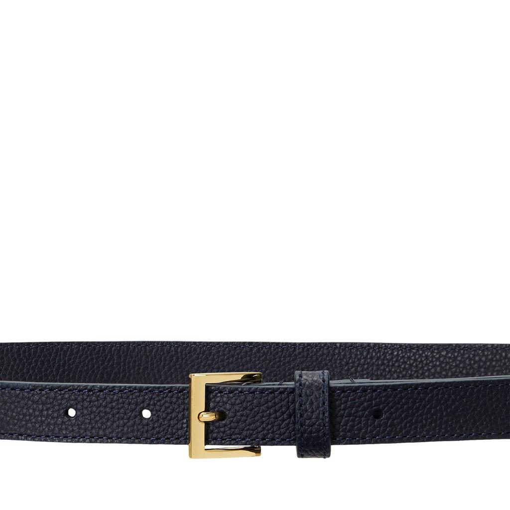 Ralph Lauren Pebbled Leather Skinny Belt