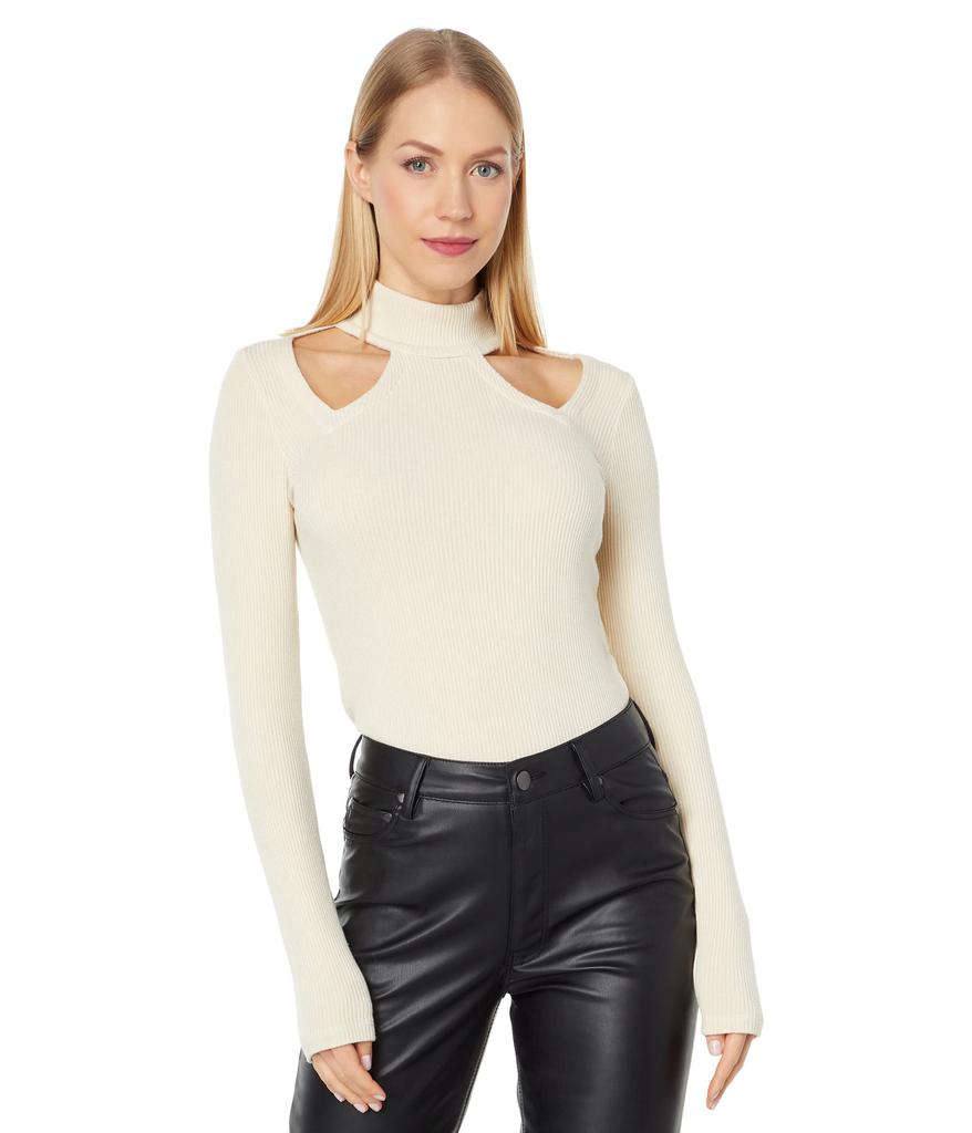 Monrow Rib Cutout Turtleneck