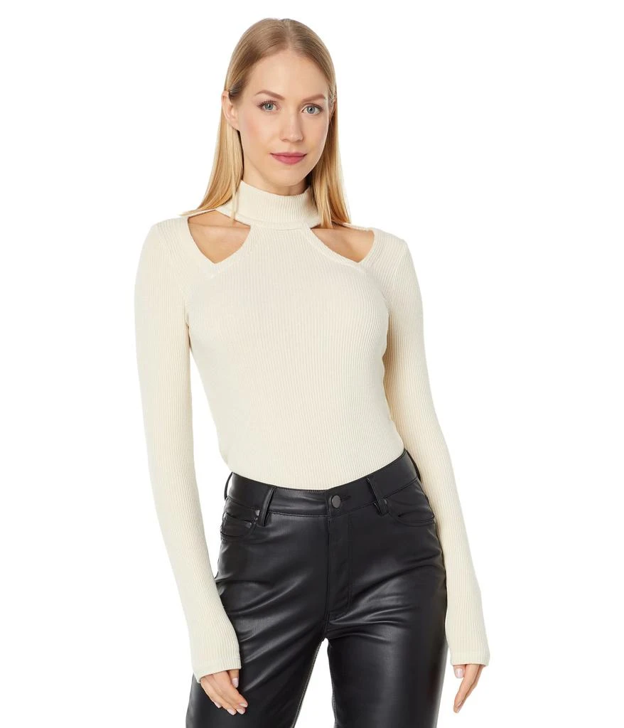 MONROW Rib Cutout Turtleneck 1