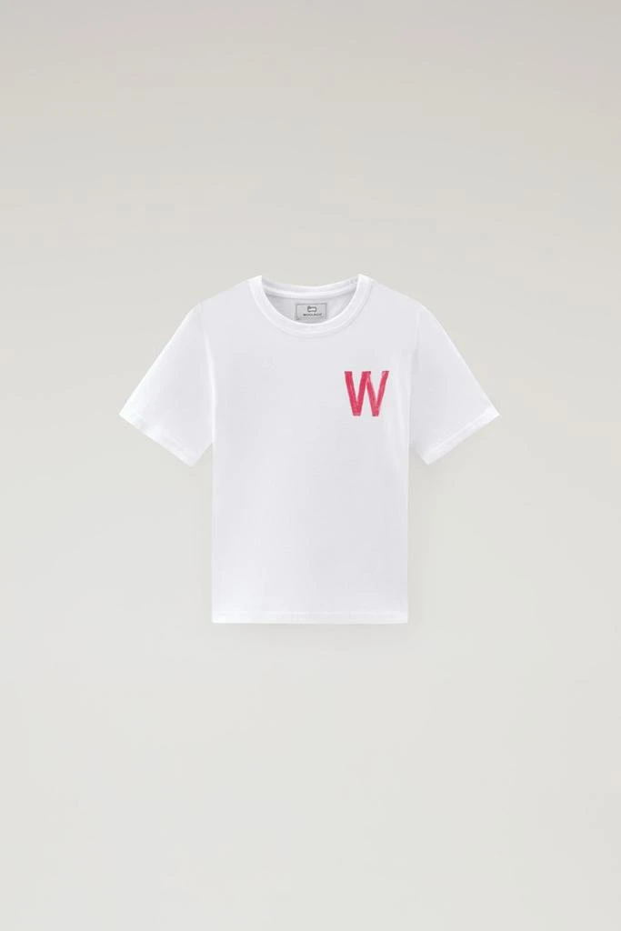 Woolrich Boys' Pure Cotton T-Shirt with Print - Boys - White 1