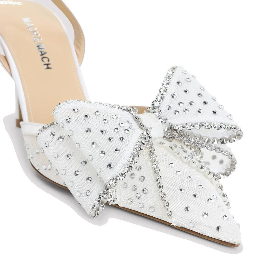 Mach & Mach Mach & Mach Bow Embellished Slingback Pumps 3