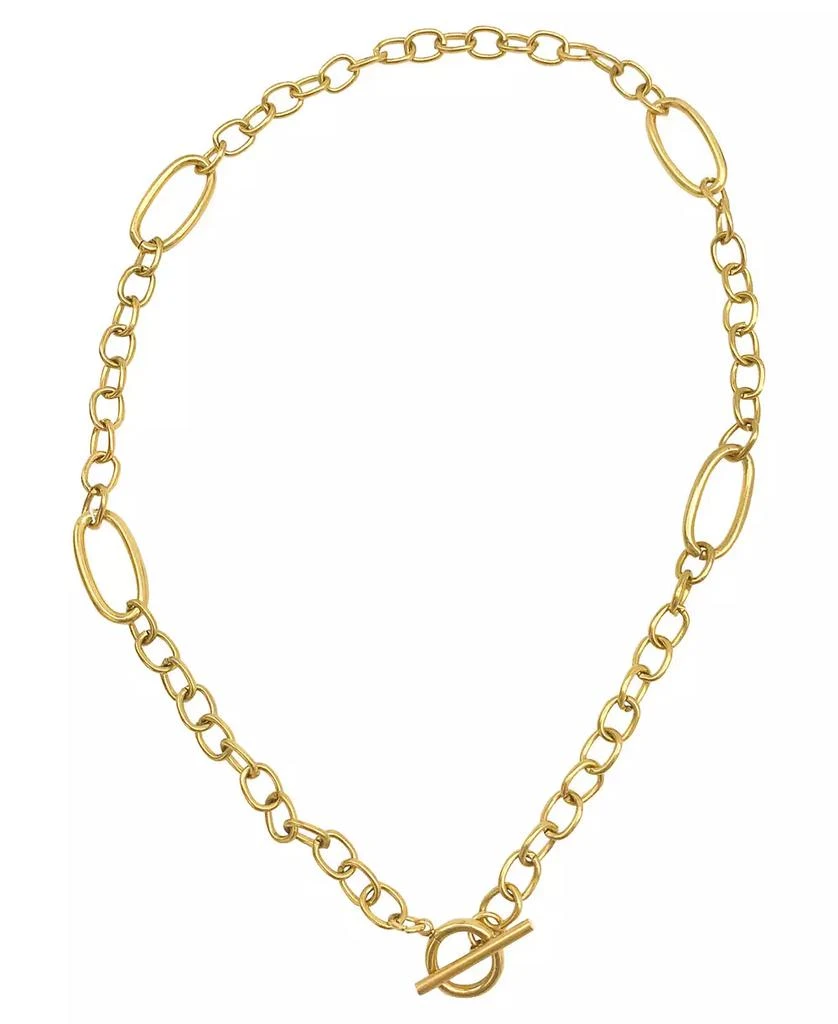 ADORNIA Mixed Link Toggle Necklace 1