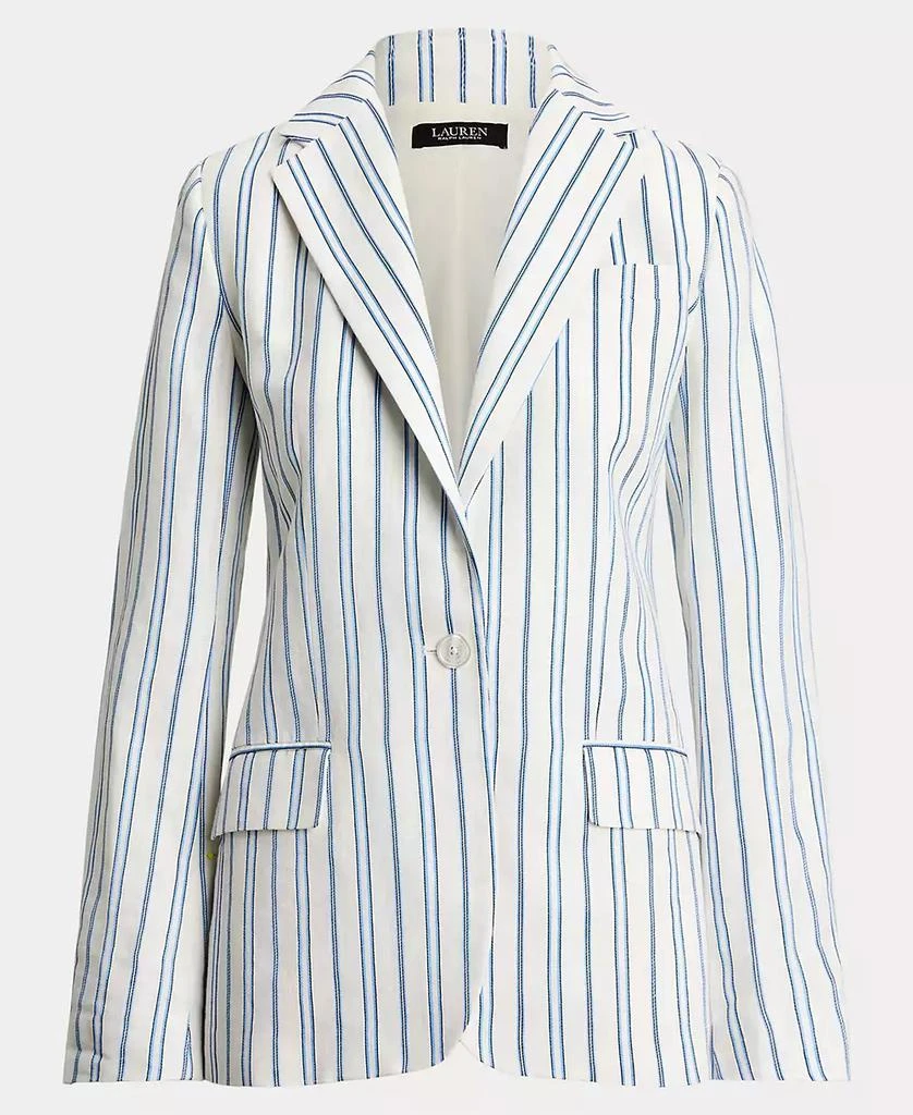 Ralph Lauren Women's Striped Linen-Blend Blazer 7