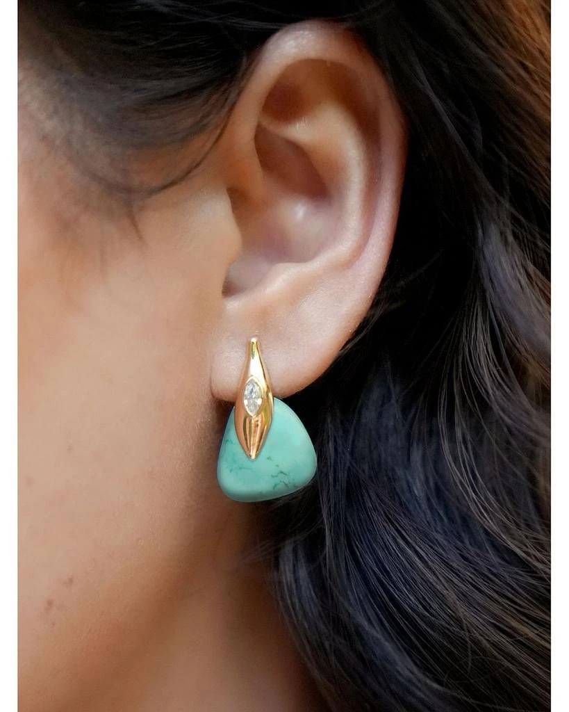 Ettika Jewelry Turquoise Solstice Turquoise & Cubic Zirconia Drop Earrings 4