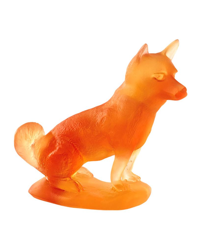 Daum Dog Chinese Horoscope Crystal Figurine