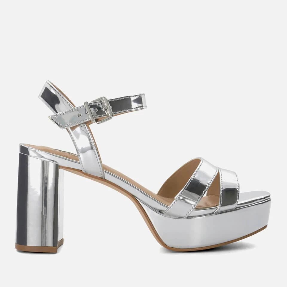 Dune London DUNE LONDON WOMEN'S MOLTEN LEATHER PLATFORM SANDALS 1