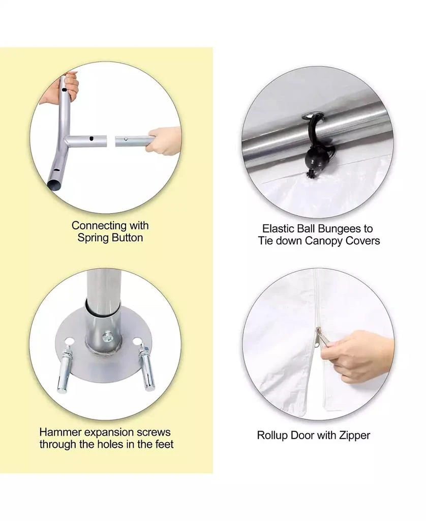 Streamdale Furniture 12
x 20
Portable Carport Garage with Roll-up Doors
Wind Windows 4