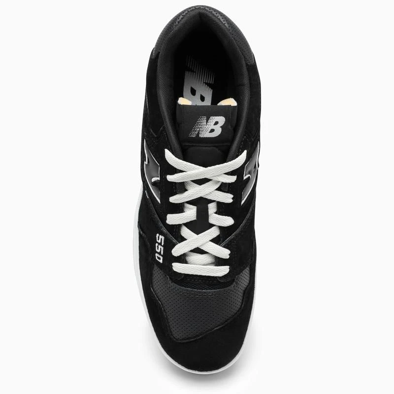 New Balance Low 550 black leather trainer 4