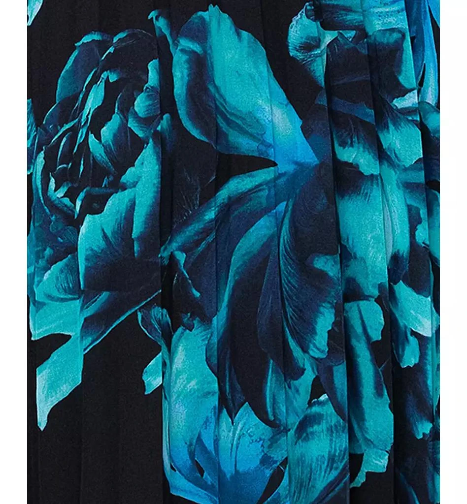 XSCAPE Women's Printed Mock-Neck Cutout Maxi Dress 4