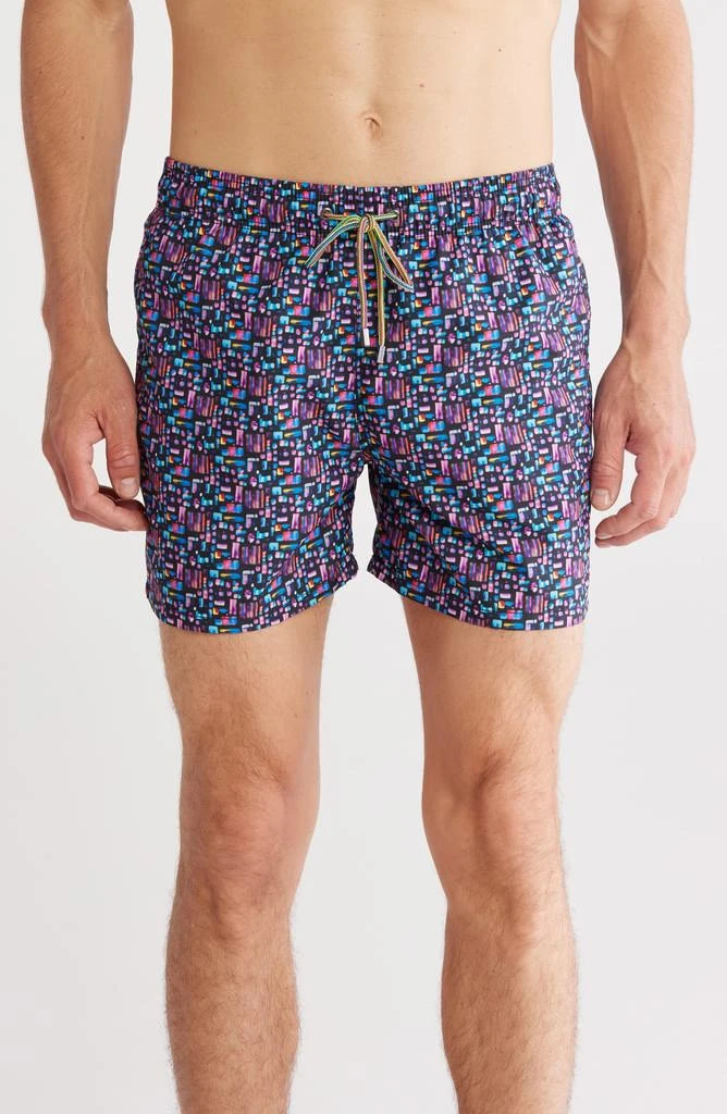BUGATCHI Archer Printed Swim Trunks 1