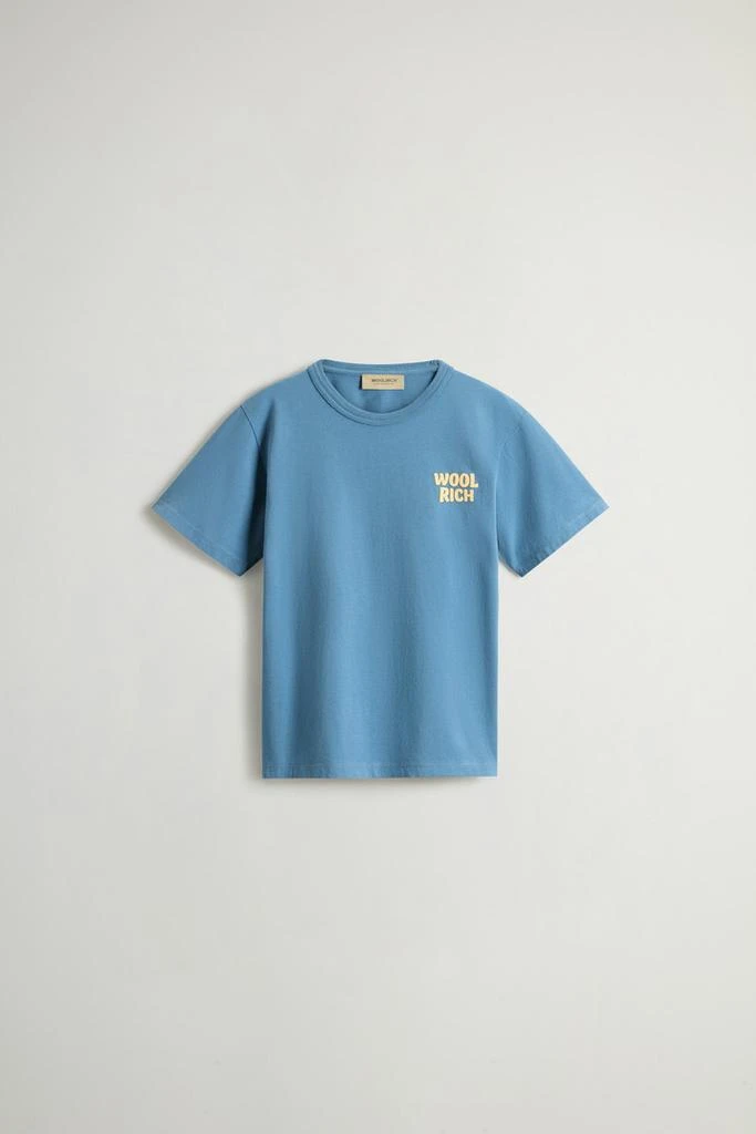 Woolrich Boys’ T-Shirt in Pure Cotton with Print on the Back - Boys - Yellow 1