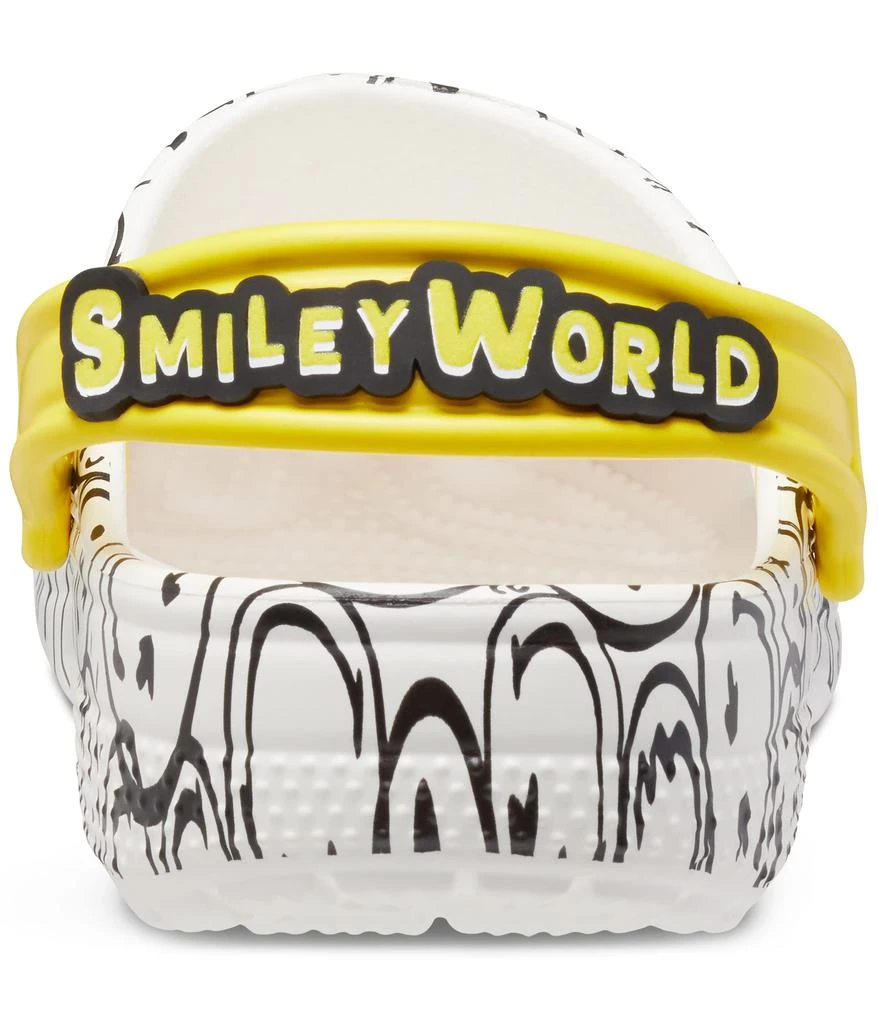 Crocs Kids Zappos Print Lab: SmileyWorld® Classic Clog (Little Kid/Big Kid) 5