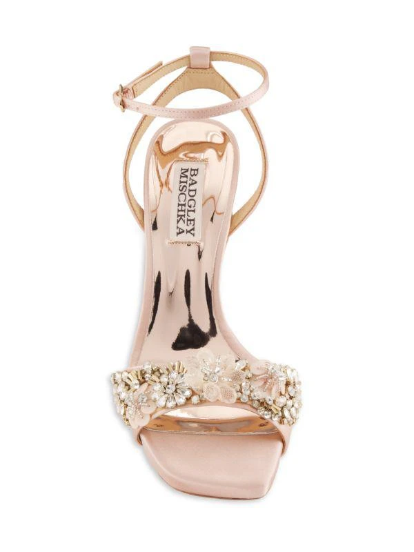 Badgley Mischka Alexa 114MM Embellished Block Heel Sandals 5