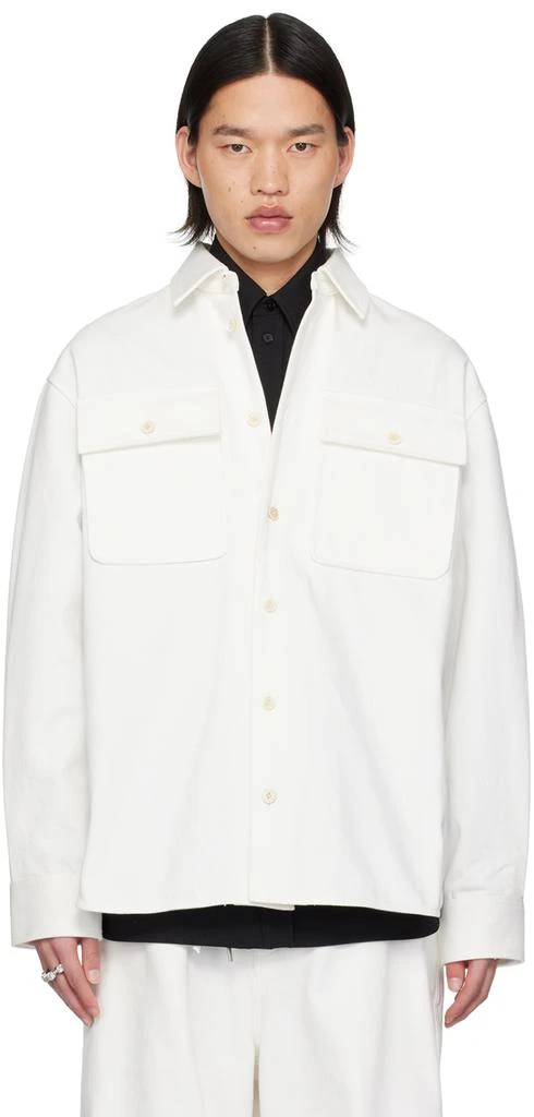 Jil Sander Off-White Button-Up Denim Shirt 1