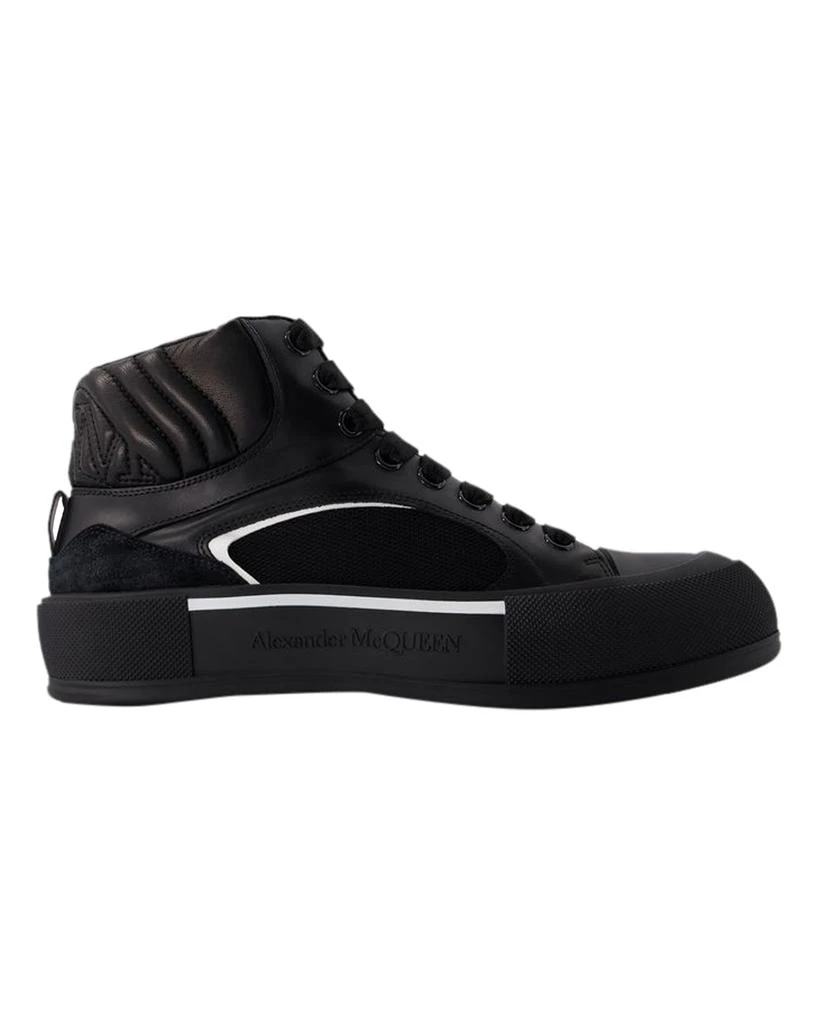 Alexander McQueen Deck Sneakers - Alexander McQueen - Leather - Black/White