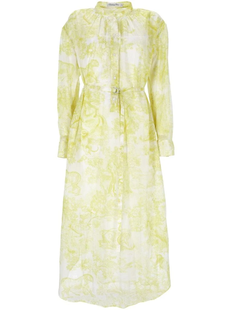 Dior Christian Dior Toile de Jouy Long-Sleeved Dress 1