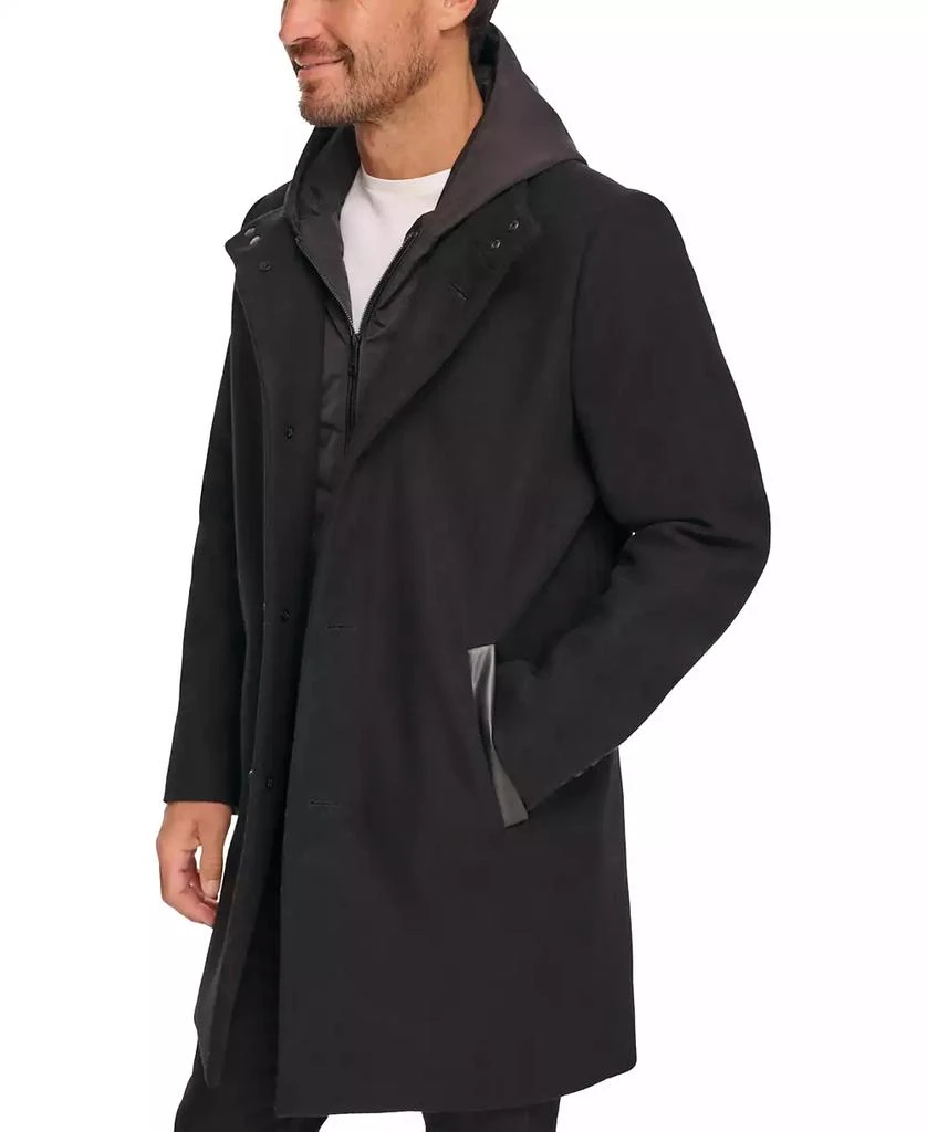 Kenneth Cole Men's Removable Hood Button Car Coat 3