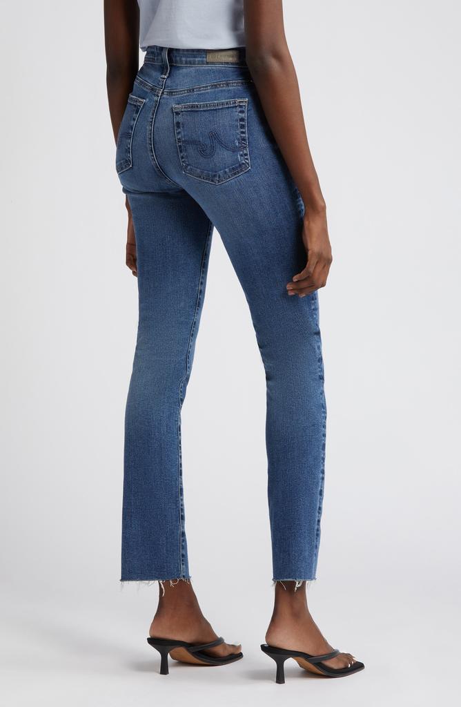 AG Mari Raw Hem High Waist Slim Straight Leg Jeans