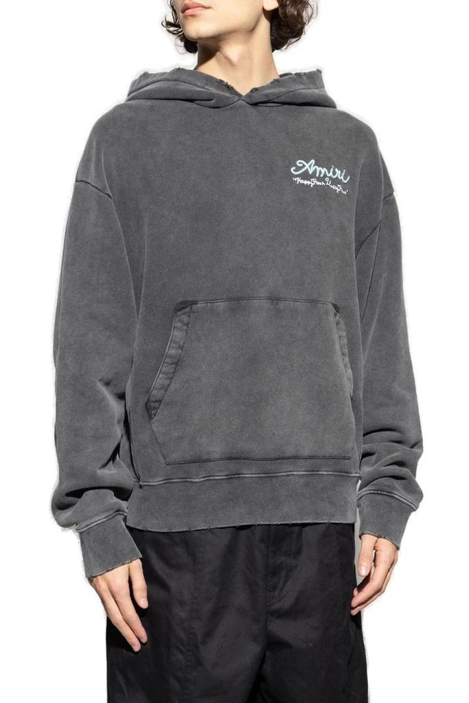 AMIRI Amiri Logo Embellished Vintage Effect Hoodie 2