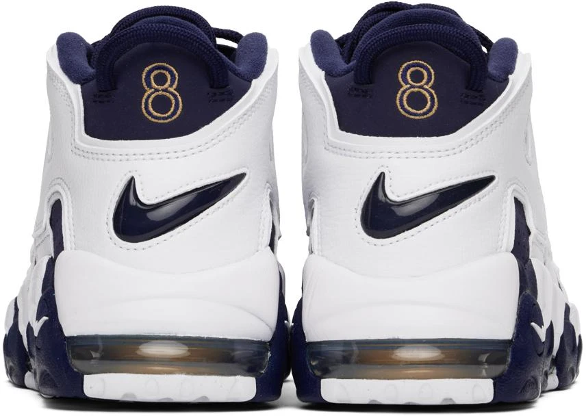 NIKE White & Navy Air More Uptempo '96 Sneakers 2