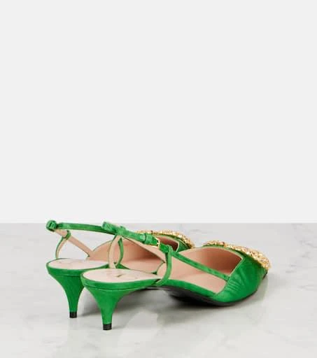 Valentino VLogo 40 satin slingback pumps 2