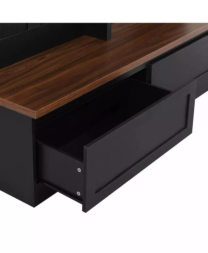 Streamdale Furniture Streamdale Farmhouse 4-in-1 Hall Tree - Mudroom Coat Rack Bench with Drawers, Black 8