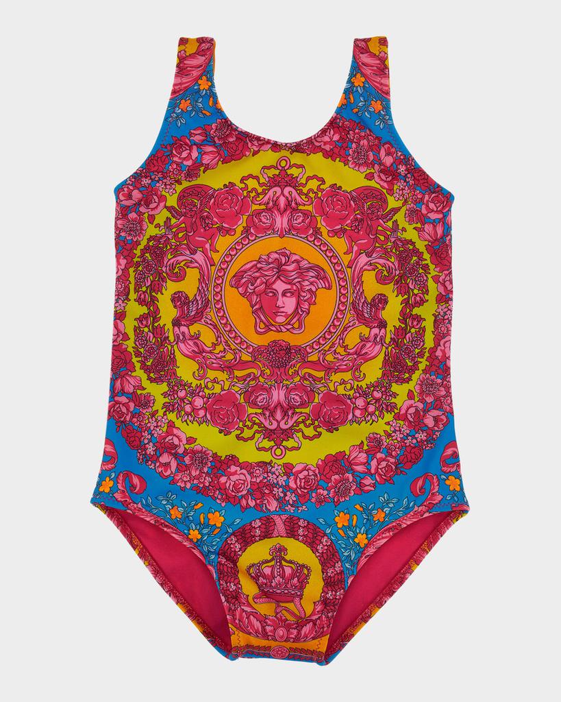 Versace Girl's Medusa One-Piece Swimsuit, Size 12M-4
