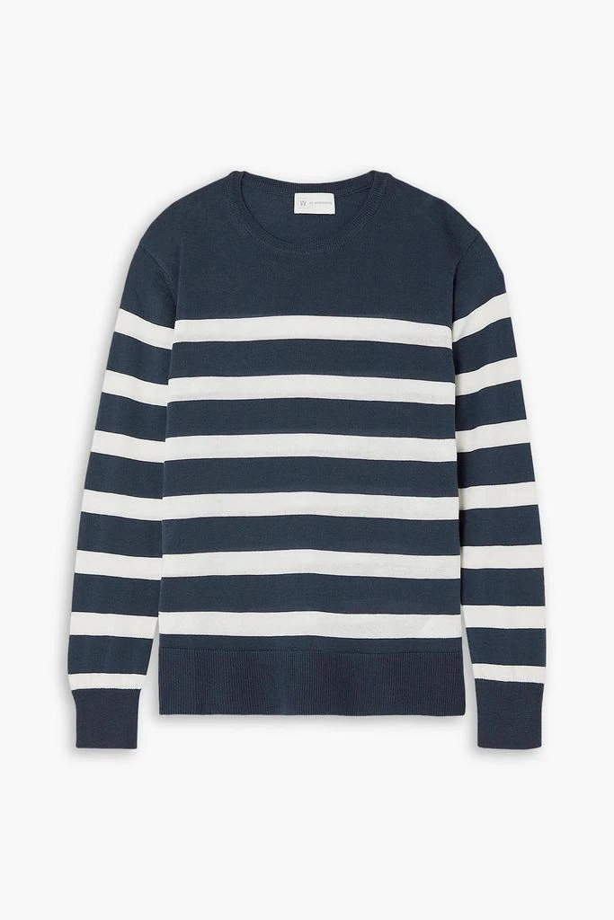 WE NORWEGIANS Hjellestad striped merino wool and cotton-blend sweater 1