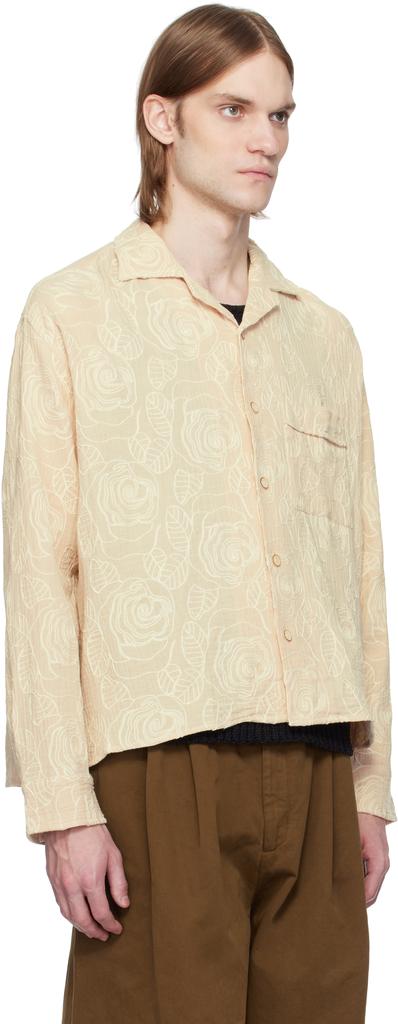 CMMN SWDN Beige Akito Embroidered Shirt