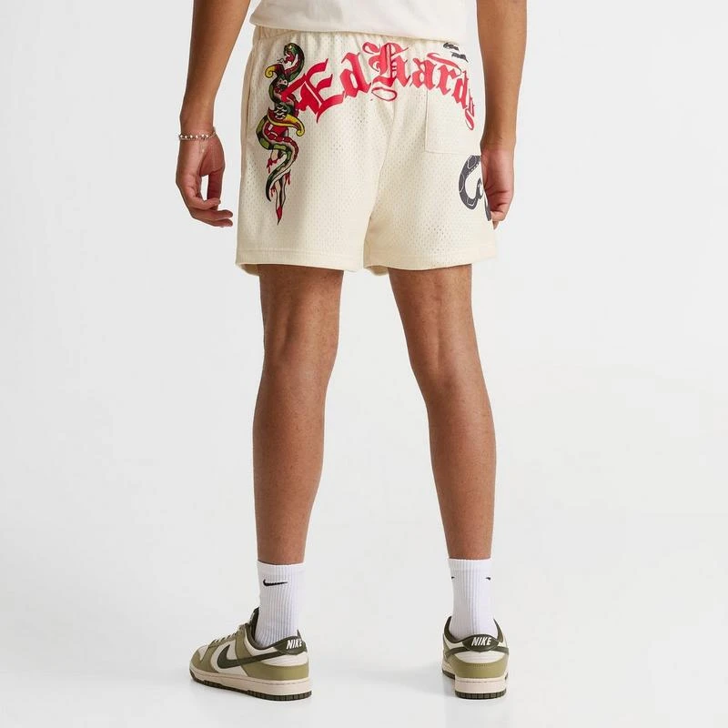 Ed Hardy Men
s Ed Hardy Dagger Rose Mesh Shorts 4