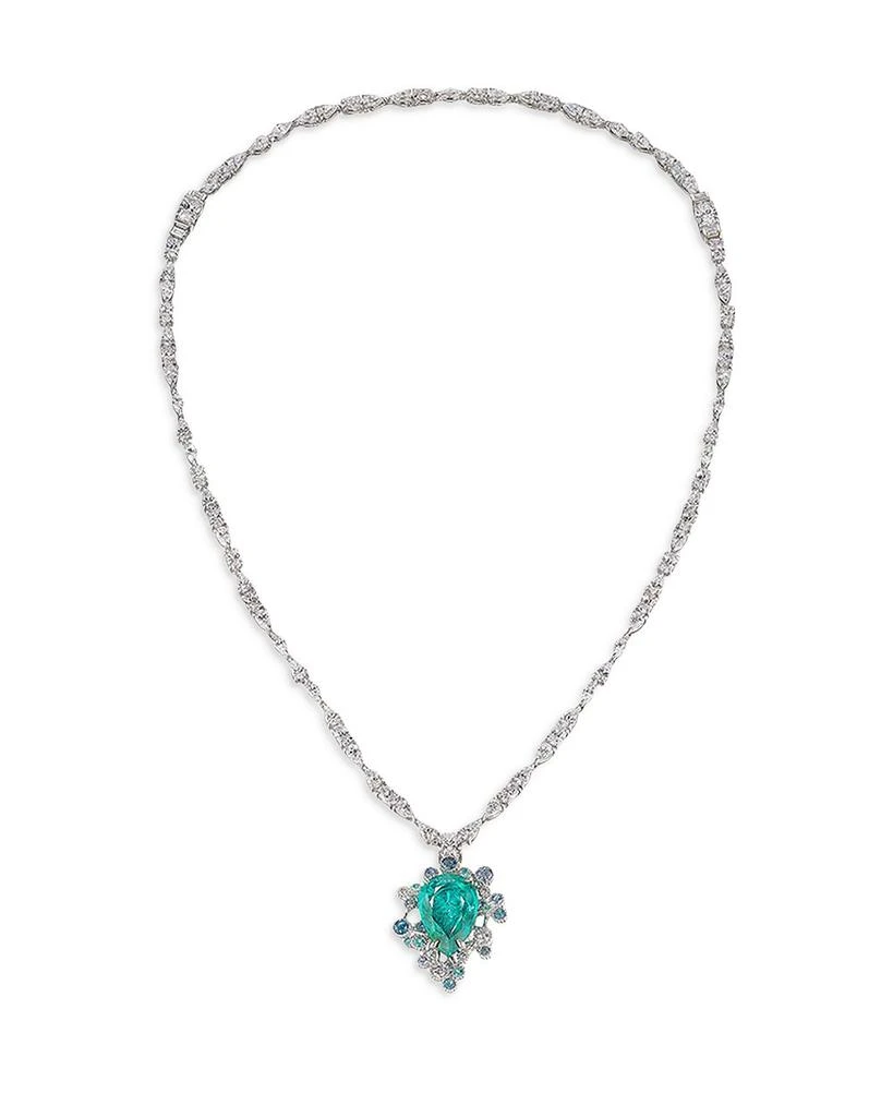 Anabela Chan 18K White Gold-Plated Constellation Blue Motif Lab-Created Gemstone Convertible Pendant Necklace, 16.14 - 29.9" 1