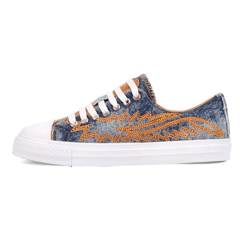 Dingo Campus Embroidered Lace Up Sneakers 3