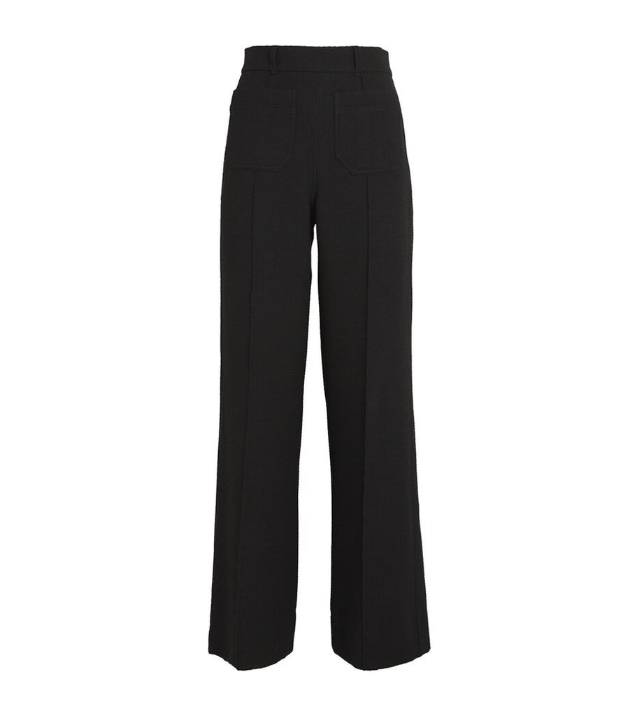 ME+EM Textured Flare Trousers