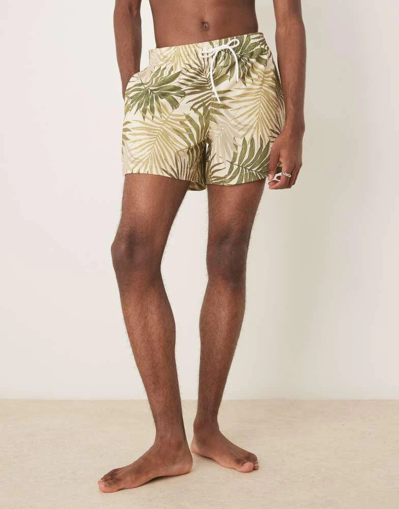 Abercrombie & Fitch Abercrombie & Fitch swimwear 5"" short in green palm print 4