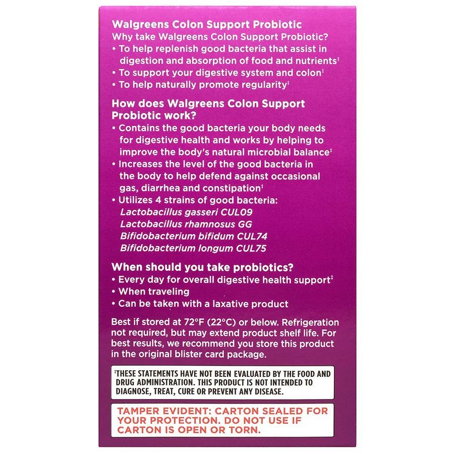 Walgreens Colon Support Probiotic 6
