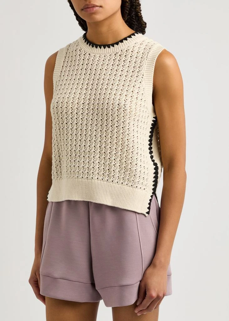 Varley Delaney open-knit cotton vest  2